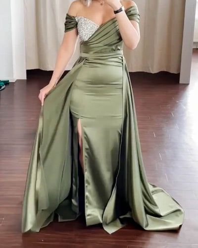 Mermaid Sage Green Formal Gown