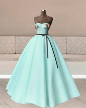 Load image into Gallery viewer, Baby Blue Corset Ball Gown Dress
