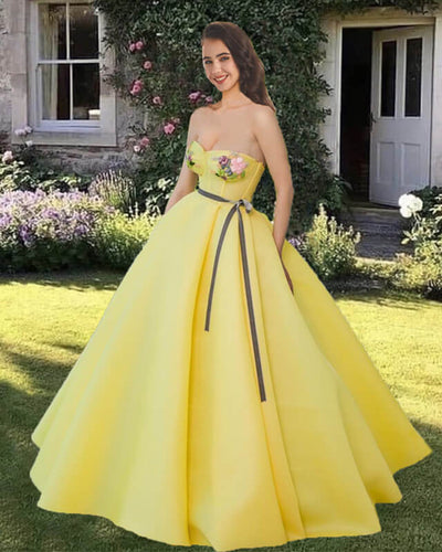 Yellow Prom Ball Gown