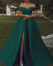 Load image into Gallery viewer, Dark Green Satin Gown
