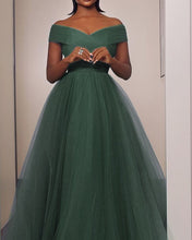 Load image into Gallery viewer, A-line Off The Shoulder Tulle Dress
