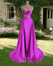 Load image into Gallery viewer, Mermaid Beaded Straps V Neck Slit Dress
