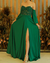 Load image into Gallery viewer, Dark Green Chiffon Prom Dresses
