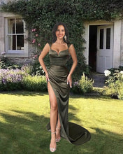 Load image into Gallery viewer, Mermaid Olive Green Formal Dress
