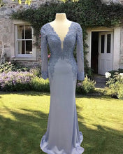 Load image into Gallery viewer, Mermaid Lace Sleeve V Neck Dress
