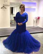 Load image into Gallery viewer, Royal Blue Evening Dress Mermaid
