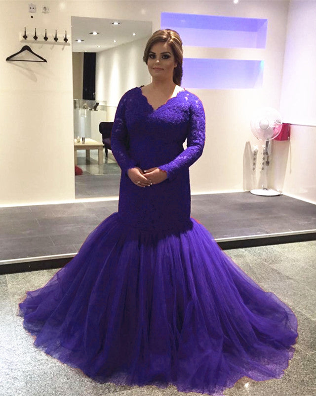 Purple Evening Dress Mermaid