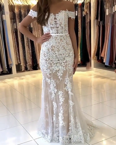 Champagne Mermaid Prom Dresses