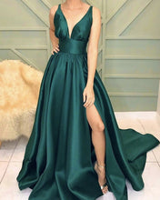 Load image into Gallery viewer, Long Green Prom Dresses

