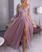 Load image into Gallery viewer, Mauve Prom Dresses Long Sleeves
