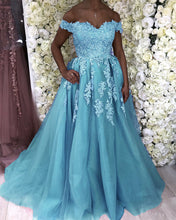 Load image into Gallery viewer, Light Blue Prom Dresses 2021
