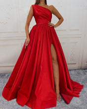Load image into Gallery viewer, Red Prom Dresses One Shoulder
