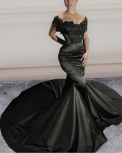 Load image into Gallery viewer, Black Mermaid Prom Dresses 2021
