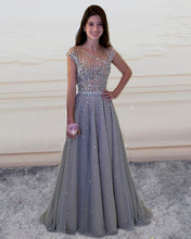 Load image into Gallery viewer, Silver Prom Dresses 2021
