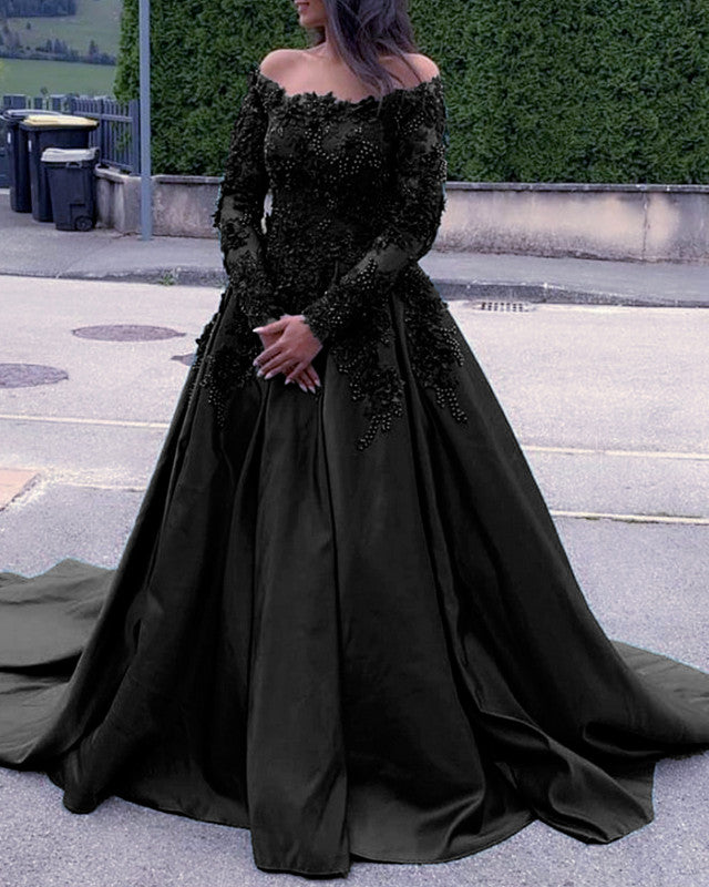 Modest Long Sleeves Lace Mermaid Prom Evening Dresses alinanova Modest Long Sleeves Lace Mermaid Prom Evening Dresses alinanova
