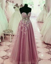 Load image into Gallery viewer, Mauve Prom Dresses Long
