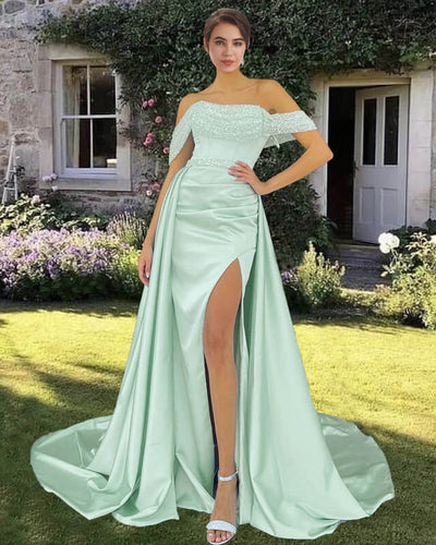 Mermaid Light Green Prom Dress