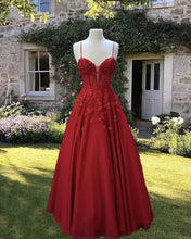 Load image into Gallery viewer, Red Corset Ball Gown Dress
