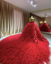Load image into Gallery viewer, Puffy Wedding Dresses Sweetheart Ruffles Ball Gowns
