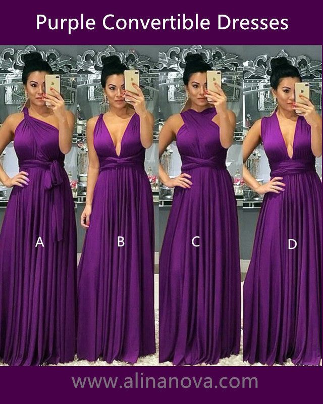 Purple Convertible Dress For Bridesmaids Purple Convertible Dress For Bridesmaids