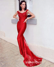 Load image into Gallery viewer, Red Mermaid Prom Dresses 2020
