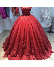 Load image into Gallery viewer, Red Tulle Ball Gown
