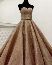Load image into Gallery viewer, Sequin Ball Gown Sweetheart Dresses
