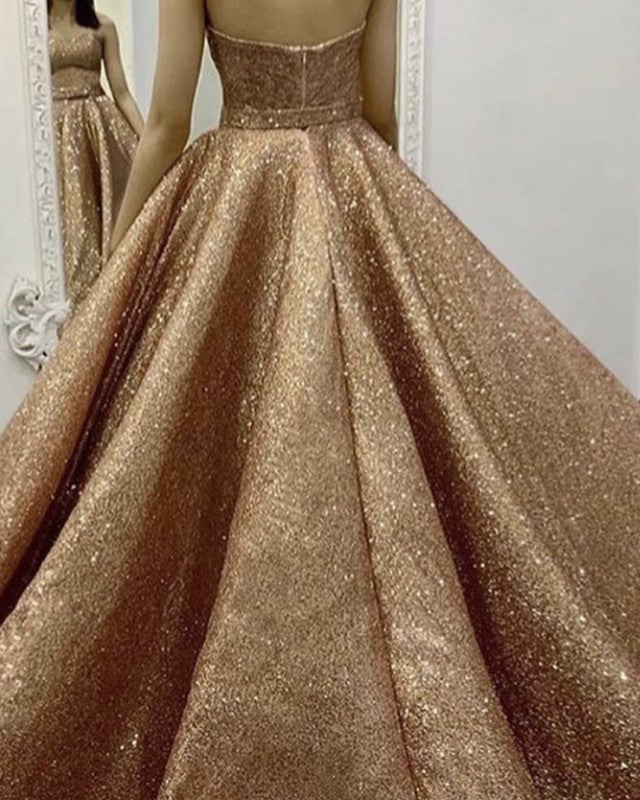 Rose Gold Quinceanera Dresses Sweetheart Sequin Ball Gown Rose Gold Quinceanera Dresses Sweetheart Sequin Ball Gown