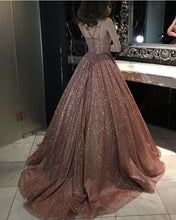Load image into Gallery viewer, Rose Gold Quinceanera Dresses Glitter Tulle
