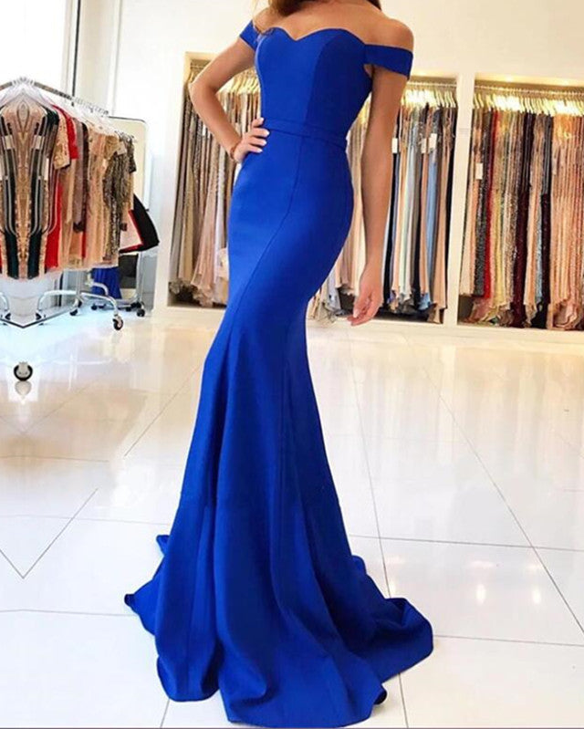 Royal Blue Mermaid Prom Dresses 2021