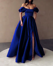 Load image into Gallery viewer, Royal Blue Prom Dresses Off The Shoulder
