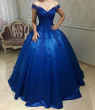 Load image into Gallery viewer, Royal Blue Ball Gown Dress
