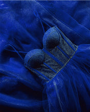 Load image into Gallery viewer, Long Tulle Sparkly Sweetheart Corset Dress
