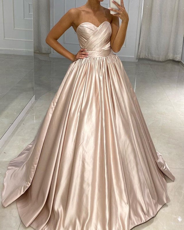 Sexy Sweetheart Prom Dresses Satin Ball Gown alinanova Sexy Sweetheart Prom Dresses Satin Ball Gown alinanova
