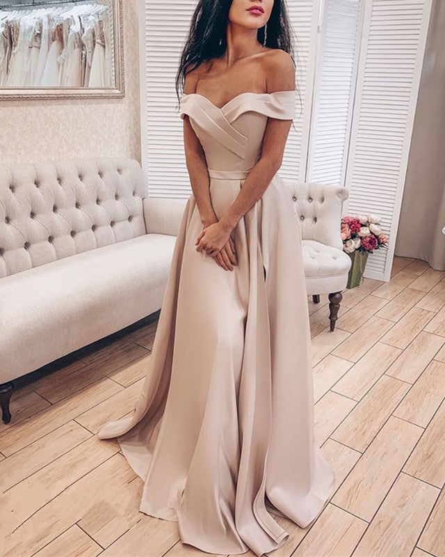 Sage Green Formal Dress Satin Split Off The Shoulder Sage Green Formal Dress Satin Split Off The Shoulder