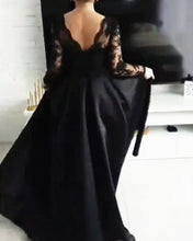 Load image into Gallery viewer, Open Back Prom Dresses Black
