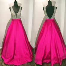 Load image into Gallery viewer, Fuchsia-Evening-Dress
