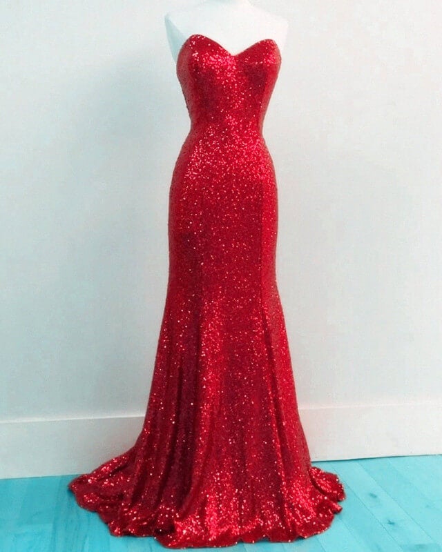Mermaid Sequin Bridesmaid Dresses Strapless alinanova Mermaid Sequin Bridesmaid Dresses Strapless alinanova