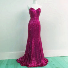 Load image into Gallery viewer, Sequin Bridesmaid Dresses Mermaid Sweetheart
