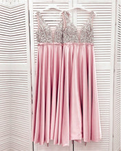 Load image into Gallery viewer, Pink Bridesmaid Dresses Satin
