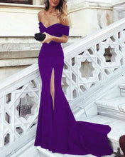 Load image into Gallery viewer, Purple Mermaid Prom Dresses 2019
