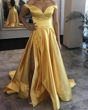 Load image into Gallery viewer, Sexy Long Yellow Prom Dresses
