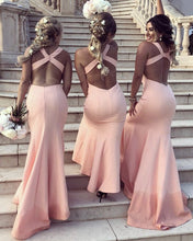 Load image into Gallery viewer, Coral Bridesmaid Dresses Open Back
