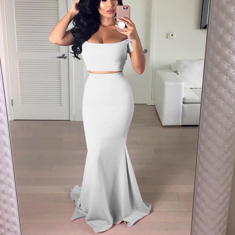 Sexy Mermaid Two Piece Prom Dress Off The Shoulder Sexy Mermaid Two Piece Prom Dress Off The Shoulder