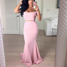 Load image into Gallery viewer, Sexy Mermaid Two Piece Prom Dress Off The Shoulder
