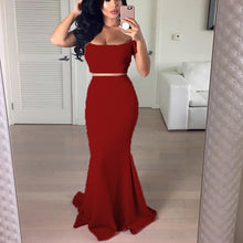 Load image into Gallery viewer, Sexy Mermaid Two Piece Prom Dress Off The Shoulder
