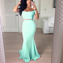 Load image into Gallery viewer, Sexy Mermaid Two Piece Prom Dress Off The Shoulder
