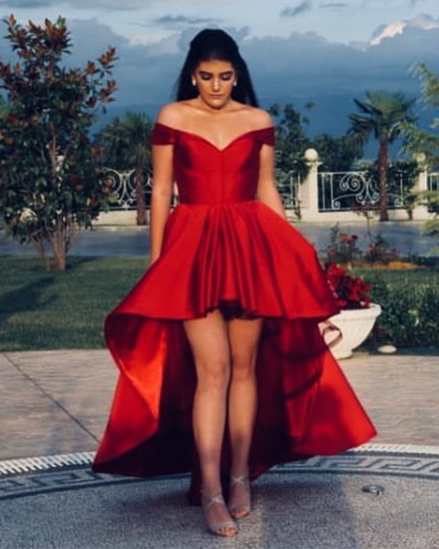 Sexy Off Shoulder Prom Dresses Front Short Long Back Sexy Off Shoulder Prom Dresses Front Short Long Back