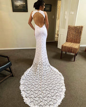 Load image into Gallery viewer, Open Back Lace Mermaid Wedding Dresses
