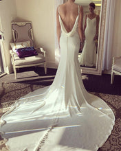 Load image into Gallery viewer, High Street Wedding Dresses Mermaid Open Back Bridal Gowns
